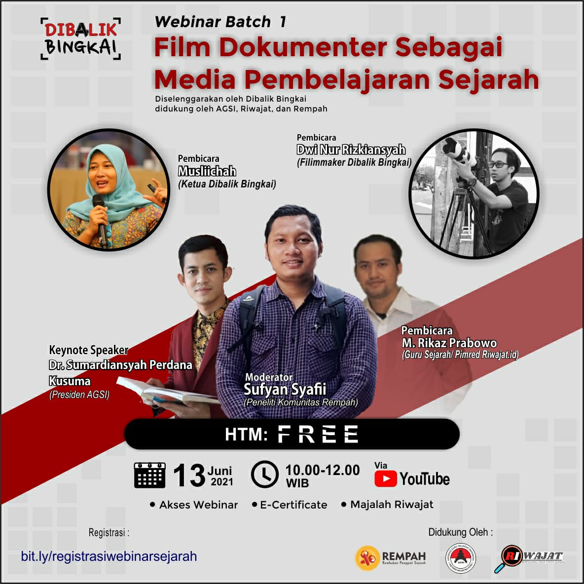 Poster Webinar "Film Dokumenter Sebagai Media Pembelajaran"